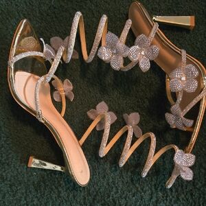 Elegant Gold and Silver Women's Heels